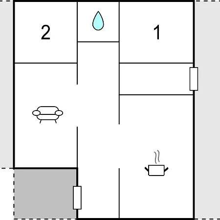 Semesterbostad Amazing In W/ 2 Bedrooms *